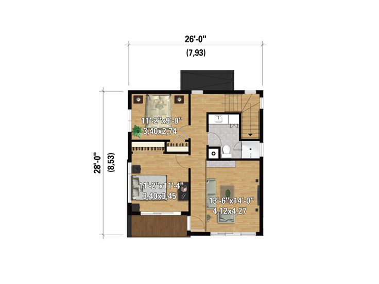 2nd Floor Plan, 072H-0244