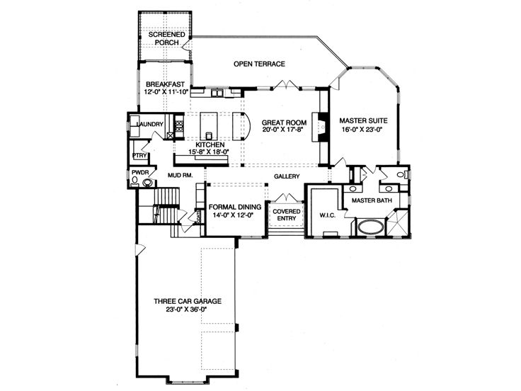 1st Floor Plan, 029H-0094