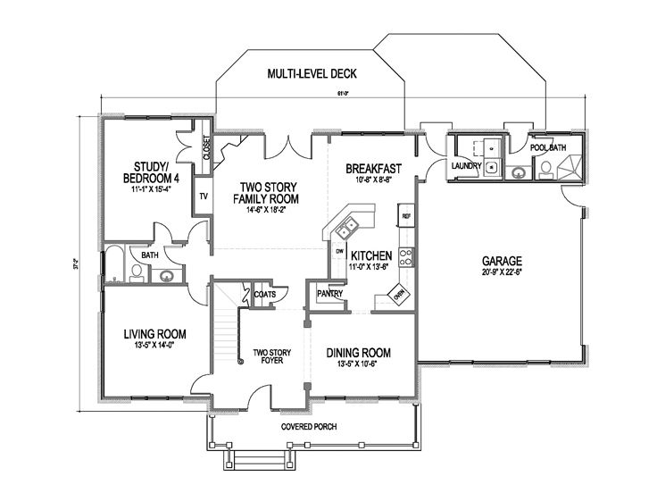 1st Floor Plan, 058H-0104