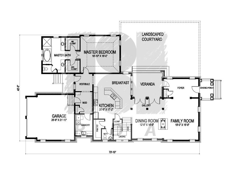 1st Floor Plan, 058H-0060