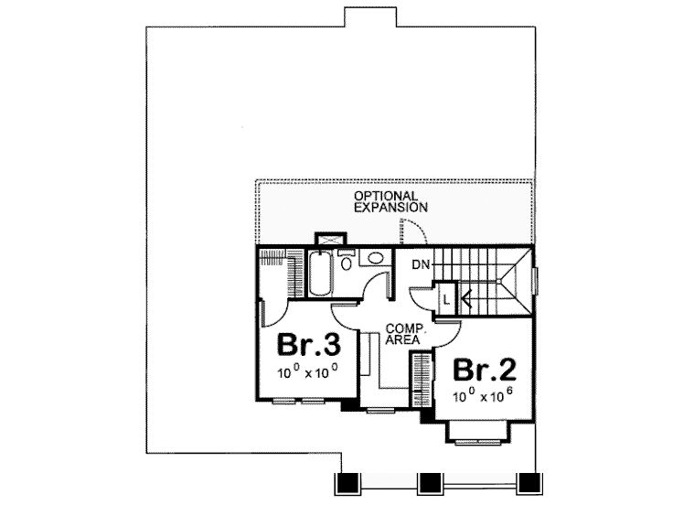 2nd Floor Plan, 031H-0134