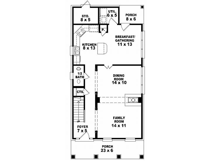 1st Floor Plan, 006H-0001