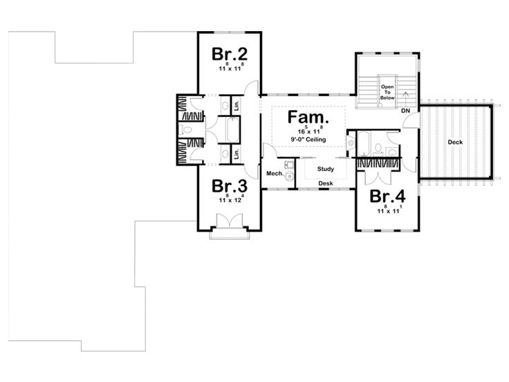 2nd Floor Plan, 050H-0343