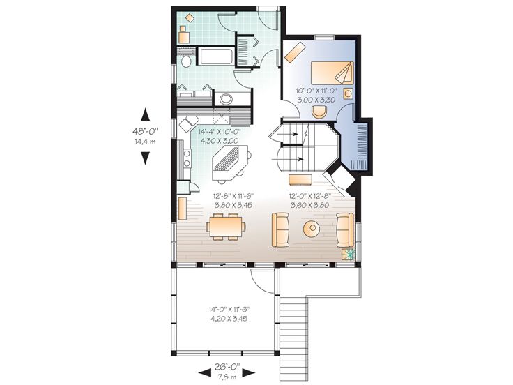 1st Floor Plan, 027H-0071