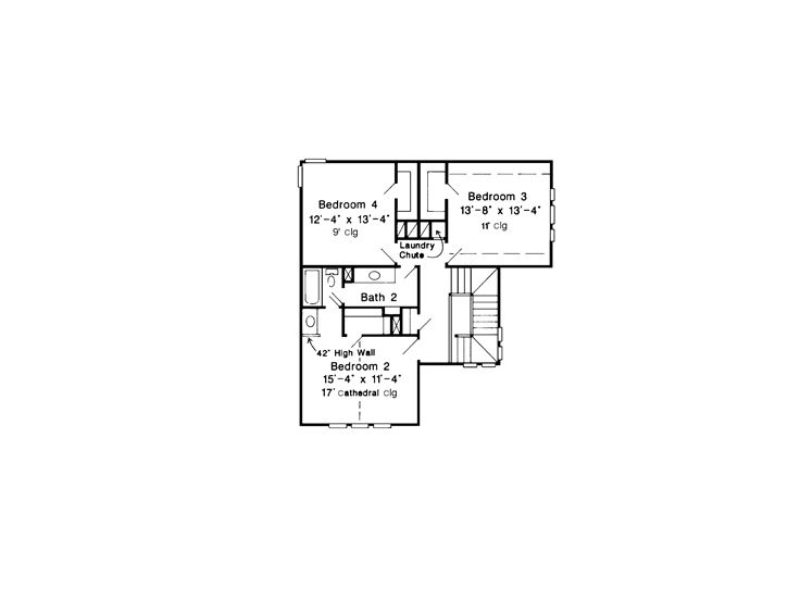 2nd Floor Plan, 054H-0023