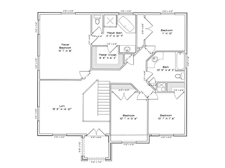 2nd Floor Plan, 065H-0005