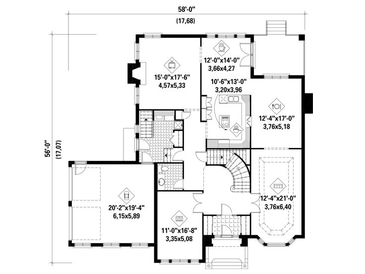 1st Floor Plan, 072H-0011
