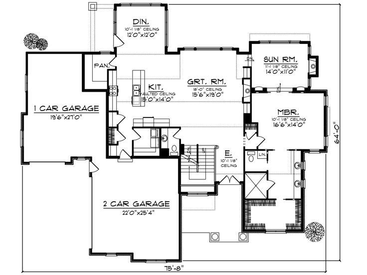 1st Floor Plan, 020H-0518