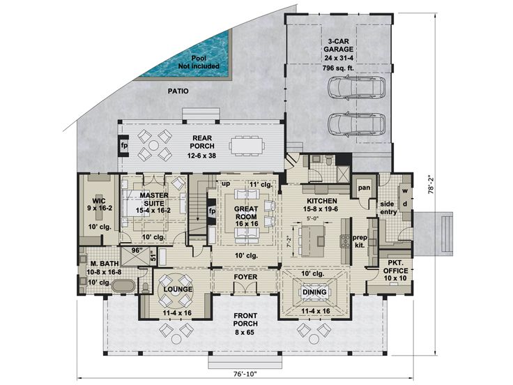 1st Floor Plan, 023H-0224