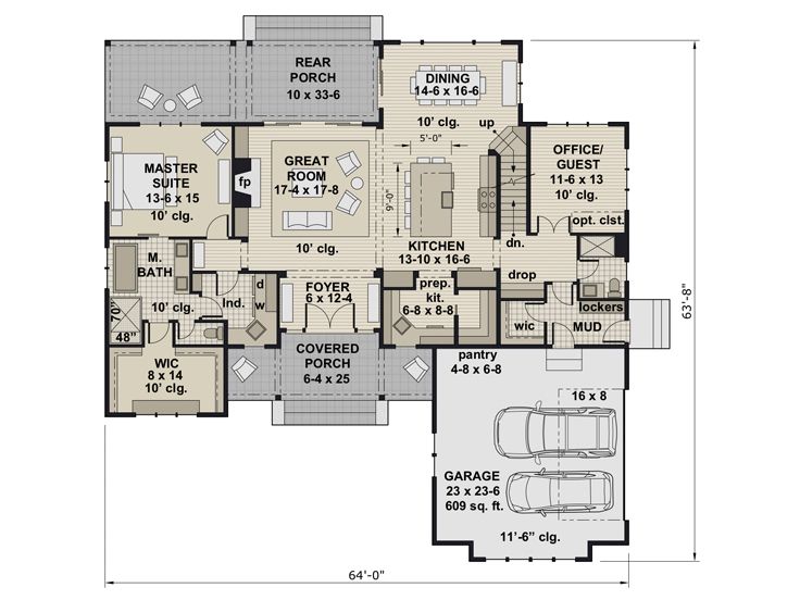 1st Floor Plan, 023H-0220