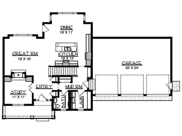 1st Floor Plan, 022H-0098