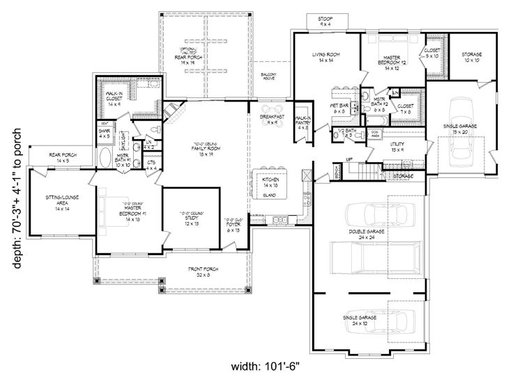 1st Floor Plan, 062H-0343