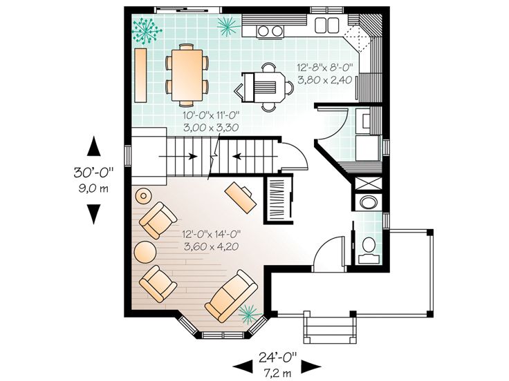1st Floor Plan, 027H-0035