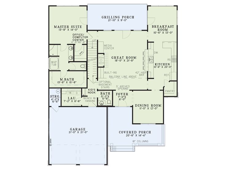 1st Floor Plan, 025H-0164