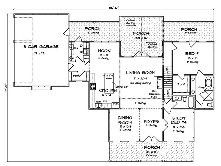 1st Floor Plan, 059H-0252