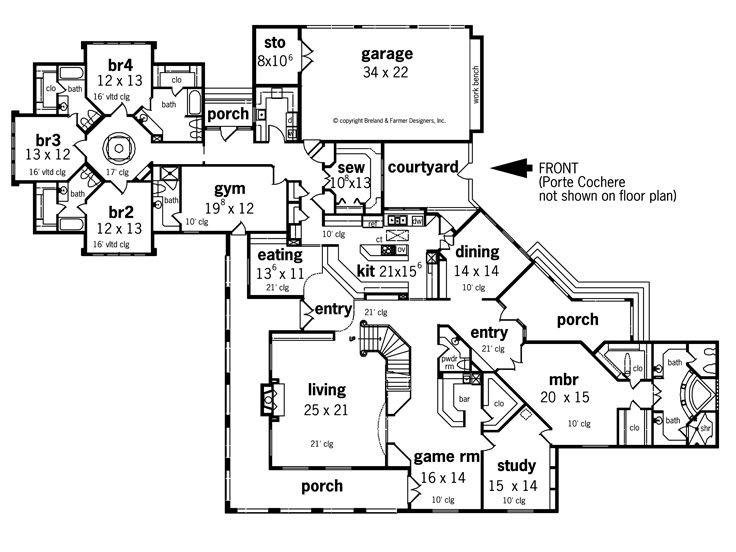 1st Floor Plan, 021H-0193