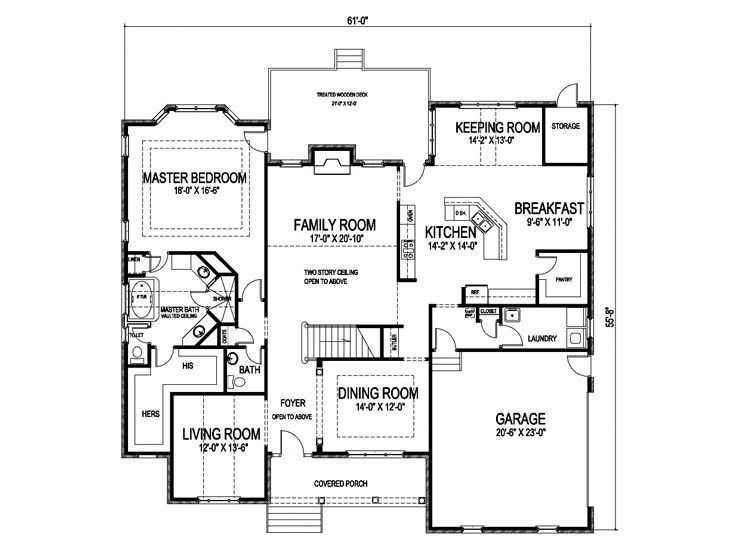1st Floor Plan, 058H-0043