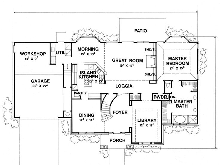 1st Floor Plan, 036H-0034