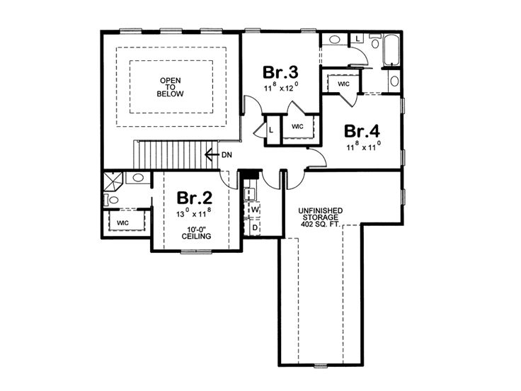 2nd Floor Plan, 031H-0322