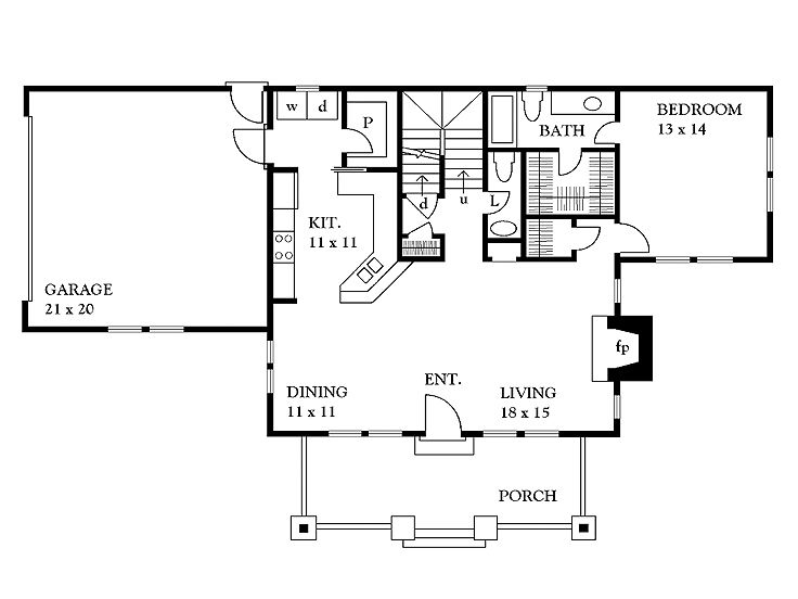 1st Floor Plan, 008H-0001