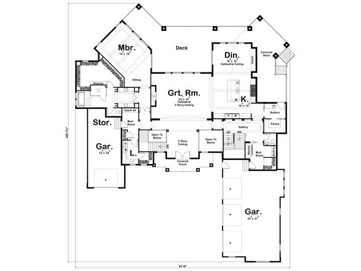 1st Floor Plan, 050H-0250