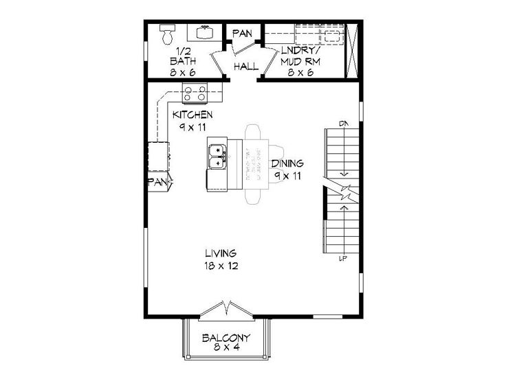 1st Floor Plan, 062H-0147