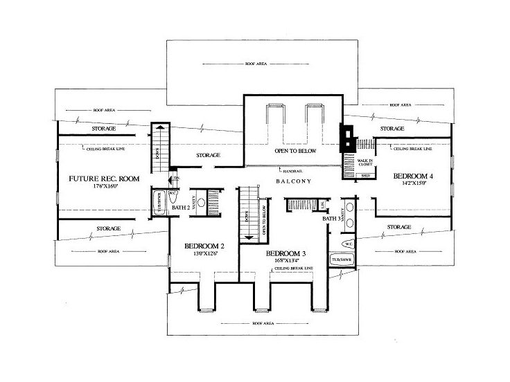 2nd Floor Plan, 063H-0016