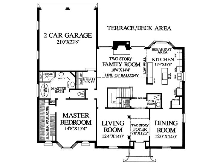 1st Floor Plan, 063H-0096