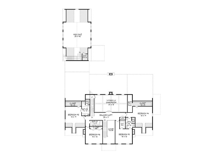 2nd Floor Plan, 062H-0276