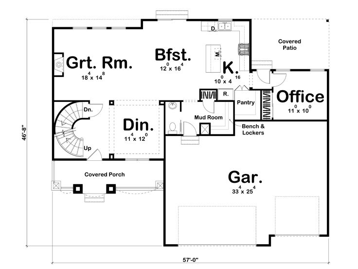 1st Floor Plan, 050H-0116