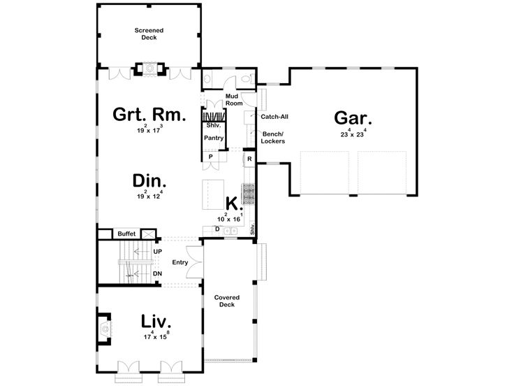 1st Floor Plan, 050H-0373