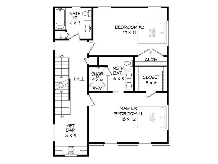 2nd Floor Plan, 062G-0140