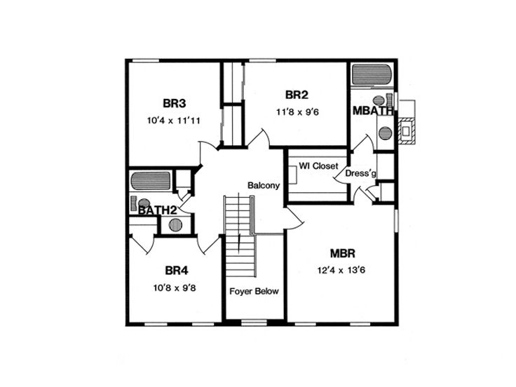 2nd Floor Plan, 014H-0048