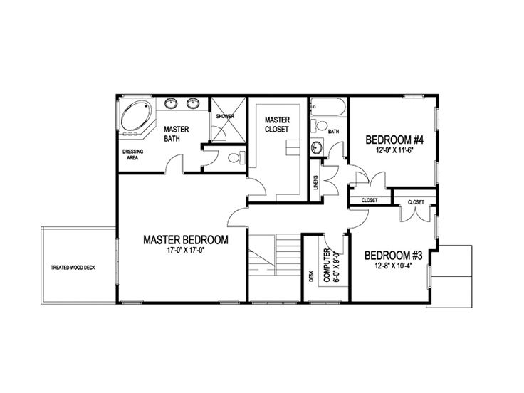 2nd Floor Plan, 058H-0017