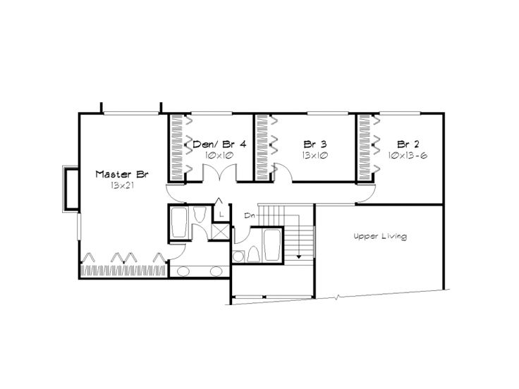 2nd Floor Plan, 022H-0043