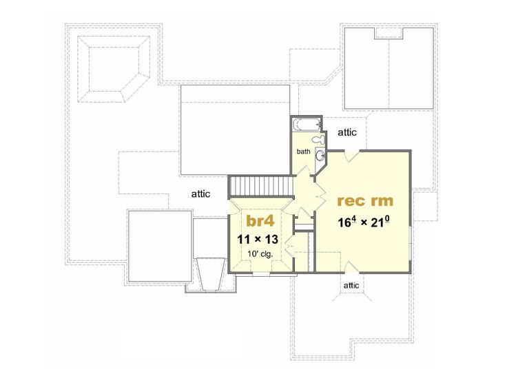 2nd Floor Plan, 061H-0102