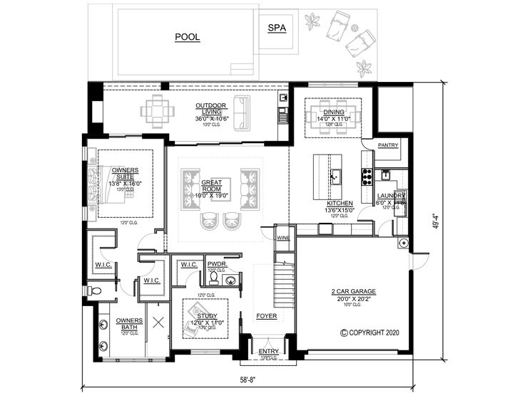 1st Floor Plan, 070H-0049