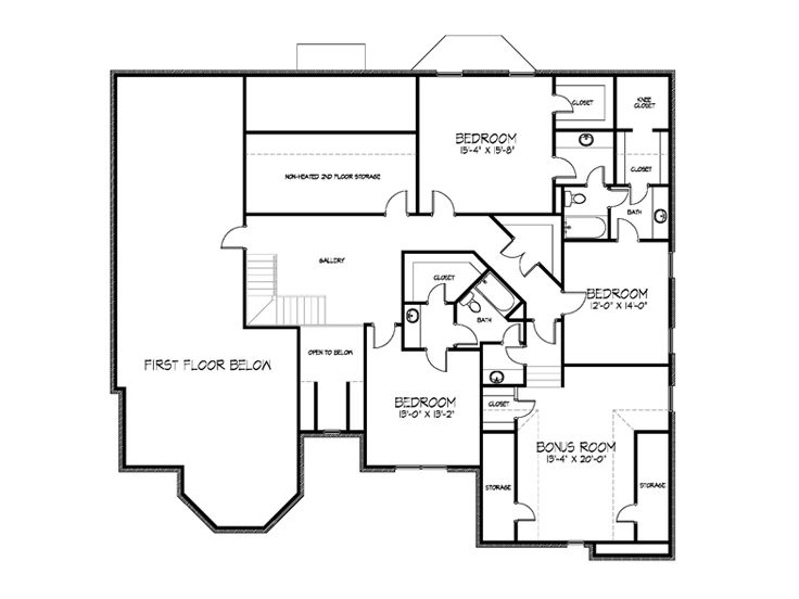 2nd Floor Plan, 058H-0103