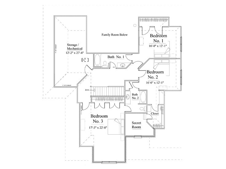 2nd Floor Plan, 049H-0013