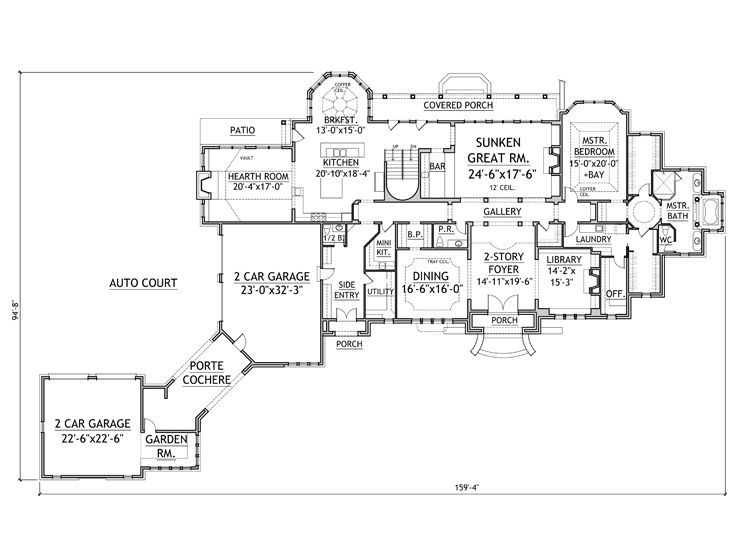 1st Floor Plan, 055H-0011