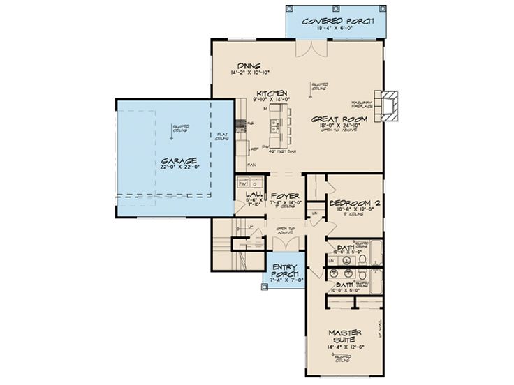 1st Floor plan, 075H-0001