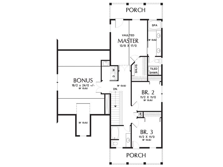 2nd Floor Plan, 034H-0424