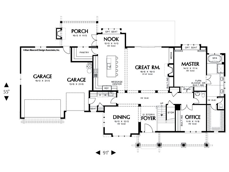 1st Floor Plan, 034H-0040