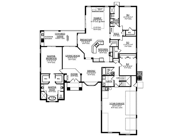 1st Floor Plan, 064H-0112