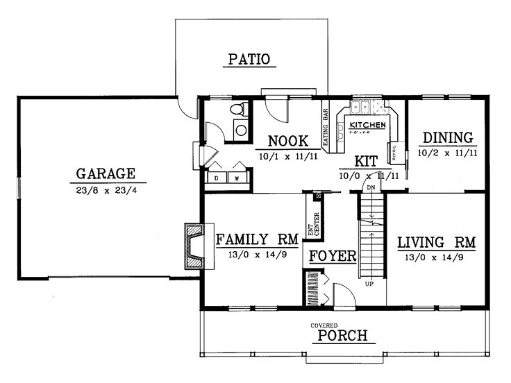 1st Floor Plan, 026H-0002