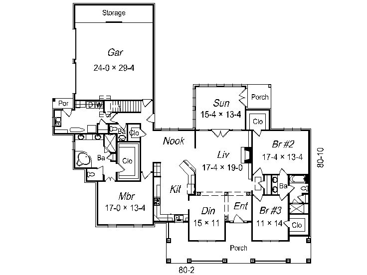1st Floor Plan, 061H-0118