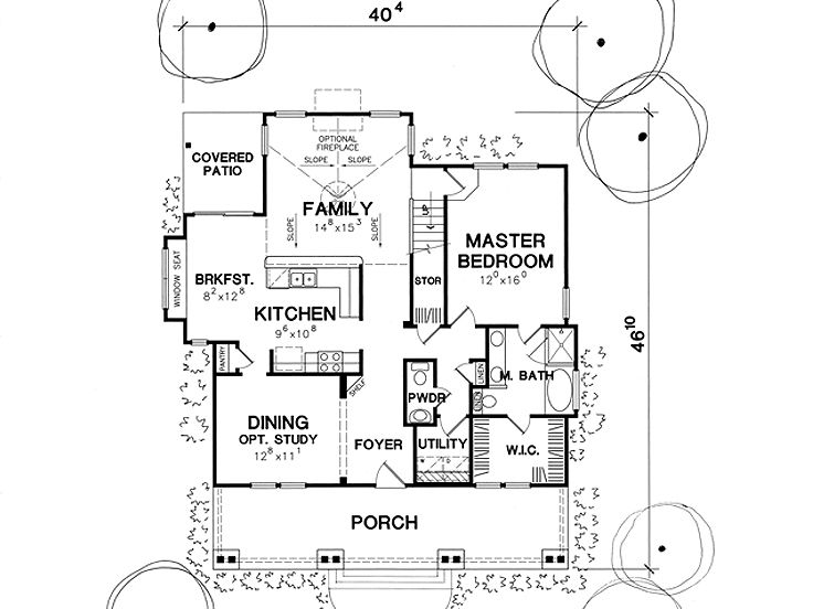 1st Floor Plan, 036H-0005