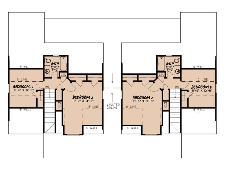 2nd Floor Plan, 074M-0001