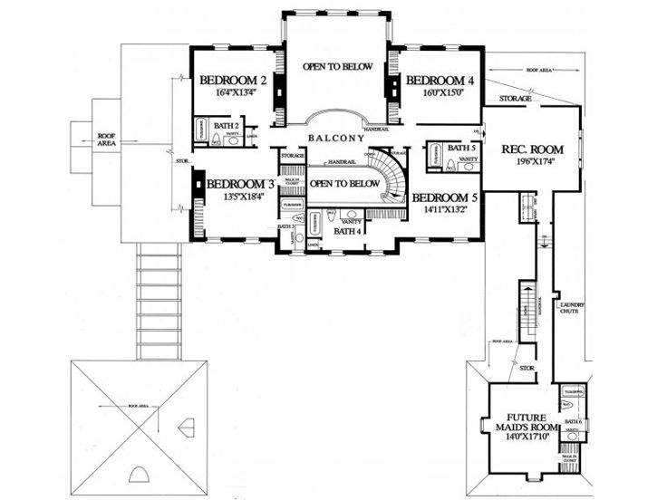 2nd Floor Plan, 063H-0024
