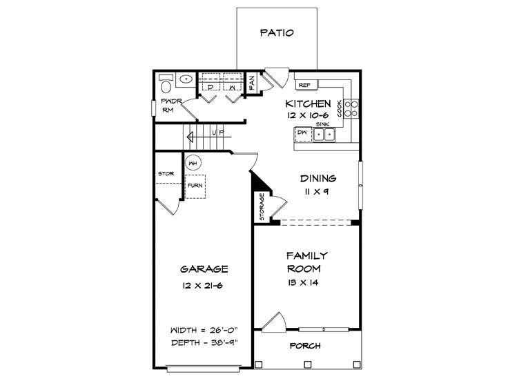 1st Floor Plan, 019H-0198